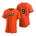 San Francisco Giants #9 Brandon Belt Orange Puhics Alternate Jersey