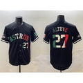 Houston Astros #27 Jose Altuve Black Puhics Mexico With World Serise Champions Patch Cool Base Stitched Jersey 2
