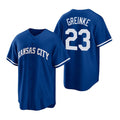 Kansas City Royals #23 Zack Greinke Royal Puhics Cool Base Stitched Jersey