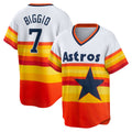 Houston Astros #7 Craig Biggio White Puhics Home Cooperstown Collection Player Jersey