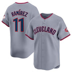 Cleveland Guardians #11 Jose Ramirez Gray Puhics 2025 Alternate Limited Stitched Jersey