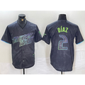 Tampa Bay Rays #2 Yandy Diaz Charcoal Puhics 2024 City Connect Limited Stitched Jersey