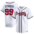 Atlanta Braves #99 Spencer Strider White Puhics Home Limited Player Jersey