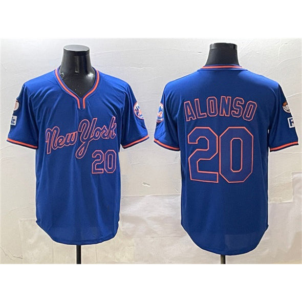 New York Mets #20 Pete Alonso Royal Puhics 2025 Spring Training Stitched Jersey