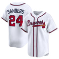 Atlanta Braves #24 Deion Sanders White Puhics Limited Player Jersey