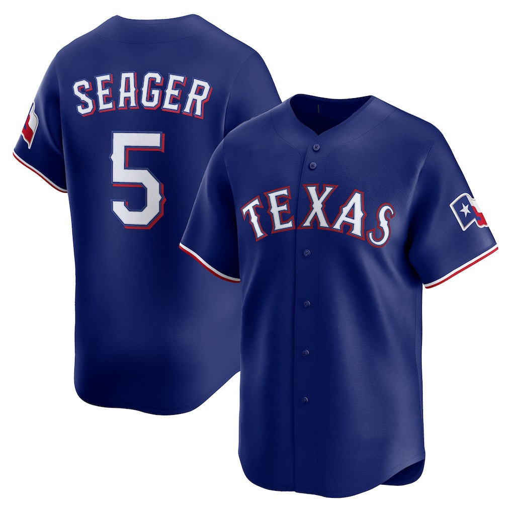 Texas Rangers #5 Corey Seager Royal Puhics Alternate 2 Limited Jersey