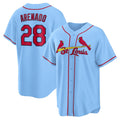St. Louis Cardinals #28 Nolan Arenado Light Blue Puhics Alternate Official Replica Player Jersey