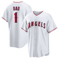 Los Angeles Angels #1 Dad White Puhics Home Replica Jersey