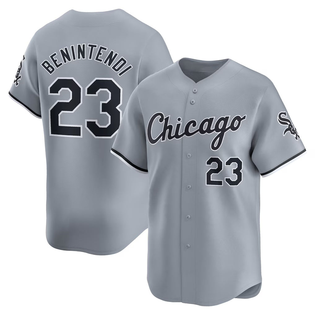 Chicago White Sox #23 Andrew Benintendi White Puhics Road Limited Player Jersey