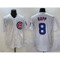 Chicago Cubs #8 Ian Happ White Puhics Cool Base Stitched Jersey