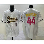 San Diego Padres #44 Joe Musgrove White Puhics Pinstripe 2023 City Connect Cool Base Stitched Jersey 2