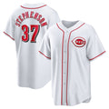 Cincinnati Reds #37 Tyler Stephenson White Puhics Home Replica Jersey