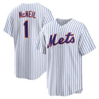 New York Mets #1 Jeff McNeil White Puhics Home Replica Player Jersey