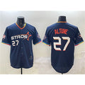 Houston Astros #27 Jose Altuve Navy Puhics 2025 City Connect With Texas Patch Limited Stitched Jersey