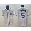 Los Angeles Dodgers #5 Freddie Freeman White Puhics Cool Base Stitched Jersey
