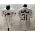 San Diego Padres #31 Dave Winfield White Puhics Throwback With Patch Cool Base Stitched Jersey