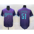 Arizona Diamondbacks #51 Randy Johnson Purple Puhics 2025 City Connect Limited Stitched Jersey