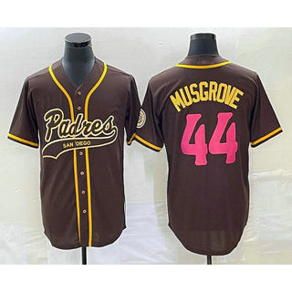 San Diego Padres #44 Joe Musgrove Brown Puhics NEW 2023 City Connect Cool Base Stitched Jersey 2