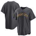 Kansas City Royals Blank Charcoal Puhics 2022 All-Star Cool Base Stitched Jersey