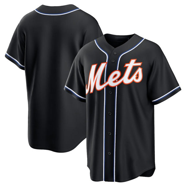 New York Mets Blank 2026 Black Puhics Out Stitched Jersey