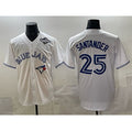 Toronto Blue Jays #25 Anthony Santander White Puhics 2025 World Series Home Cool Base Stitched Jersey