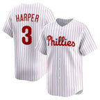 Philadelphia Phillies #3 Bryce Harper White Puhics Home Limited Player Jersey