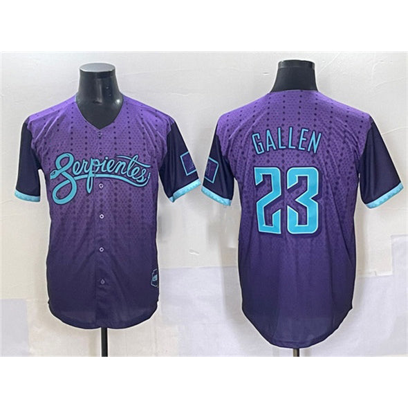 Arizona Diamondbacks #23 Zac Gallen Purple Puhics 2025 City Connect Limited Stitched Jersey