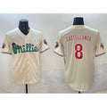 Philadelphia Phillies #8 Nick Castellanos Cream Puhics Phanatic Limited Stitched Jersey