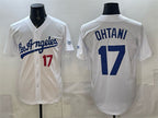 Los Angeles Dodgers #17 Shohei Ohtani White Puhics Alternate Stadium Stitched Jersey