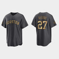 Houston Astros #27 Jose Altuve Charcoal Puhics 2022 All-Star Cool Base Stitched Jersey