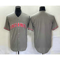 Cincinnati Reds Blank Grey Puhics Cool Base Stitched Jersey