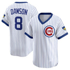 Chicago Cubs #8 Andre Dawson White Puhics Throwback Cooperstown Collection Limited Jersey