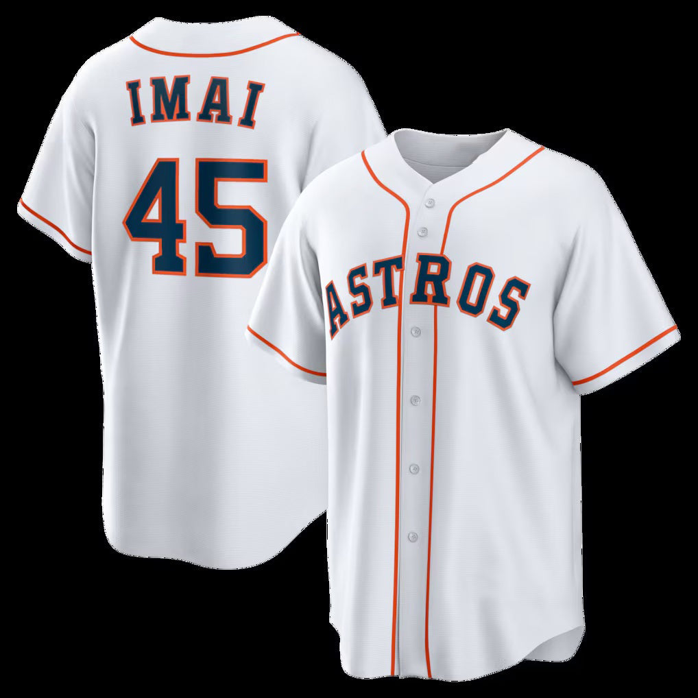 Houston Astros #45 Tatsuya Imai White Puhics Home Replica Jersey