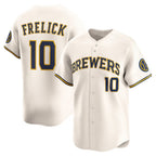 Milwaukee Brewers #10 Sal Frelick Cream Puhics Home Limited Player Jersey