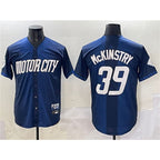 Detroit Tigers #39 Zach McKinstry 2024 Navy Puhics City Connect Cool Base Limited Stitched Jersey