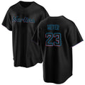 Miami Marlins #23 Max Meyer Black Puhics Cool Base Stitched Jersey