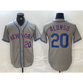 New York Mets #20 Pete Alonso Grey Puhics Stitched Jersey