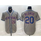 New York Mets #20 Pete Alonso Grey Puhics Stitched Jersey
