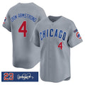 Chicago Cubs #4 Pete Crow-Armstrong Gray Puhics 'Ryne Sandberg Tribute' Vapor Limited V3 Stitched Jersey