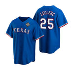 Texas Rangers #25 Jos¨¦ Leclerc Royal Puhics 2023 World Series Stitched Jersey