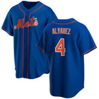 New York Mets #4 Francisco ¨¢lvarez Royal Puhics Cool Base Stitched Jersey