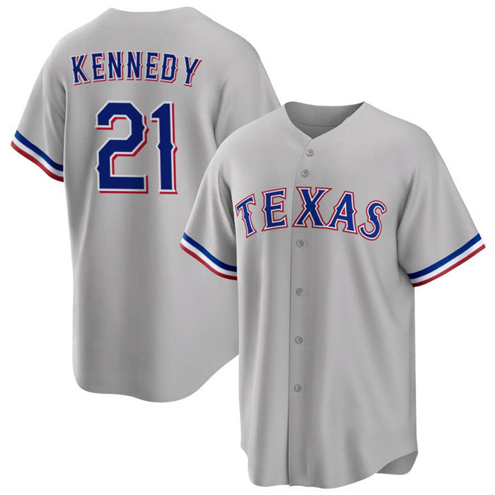 Texas Rangers #21 Ian Kennedy Gray Puhics Cool Base Stitched Jersey