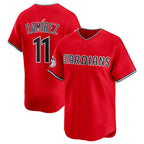 Cleveland Guardians #11 Jose Ramirez Red Puhics Alternate Limited Stitched Jersey