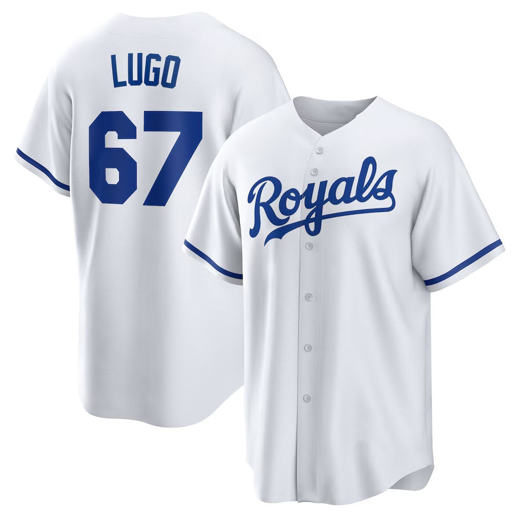 Kansas City Royals #67 Seth Lugo White Puhics Home Replica Jersey