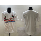 St. Louis Cardinals Blank White Puhics Cool Base Stitched Jersey