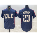 Cleveland Guardians #23 Josh Naylor Navy Puhics 2024 City Connect Limited Stitched Jersey