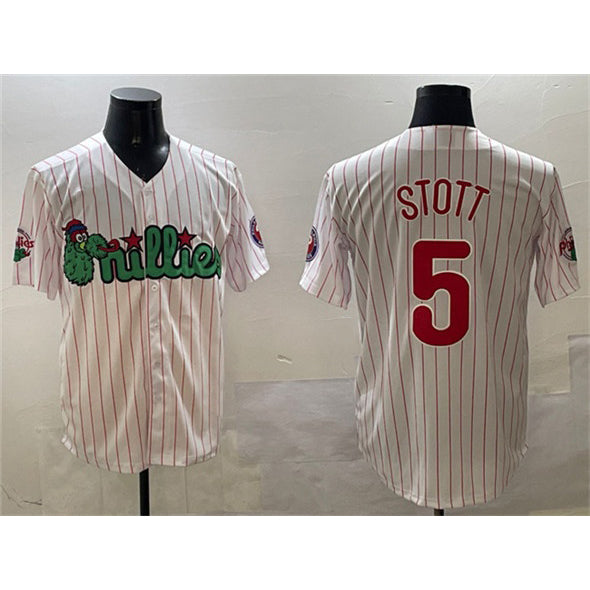 Philadelphia Phillies #5 Bryson Stott White Puhics Phanatic Cool Base Stitched Jersey