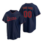 Custom Minnesota Twins Navy Puhics 2020 Stitched Cool Base Jersey