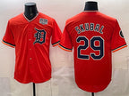 Detroit Tigers #29 Tarik Skubal Orange Puhics 2026 Alternate USA 250' Patch Vapor Premier Limited Stitched Jersey