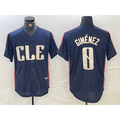 Cleveland Guardians #0 Andres Gimenez Navy Puhics 2024 City Connect Limited Stitched Jersey 2